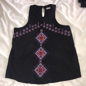Women’s Hollister Suede and Embroidered Tank Top